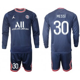 Fußballtrikots Paris Saint-Germain MESSI 30 Kinder 2021-2022 Langarm Heimtrikotsatz kaufen